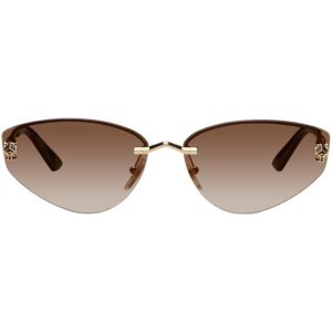 Cartier Gold Cat-Eye Sunglasses  - 002 GOLD - Size: UNI - female