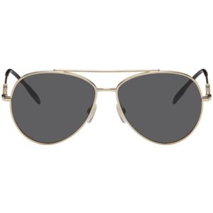 Burberry Gold Aviator Sunglasses  - 110987 Light Gold - Size: UNI - female