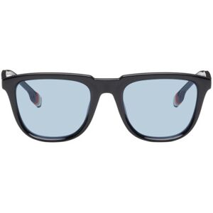 Burberry Black Stripe Detail Square Frame Sunglasses  - 300172 BLACK/BLUE - Size: UNI - male