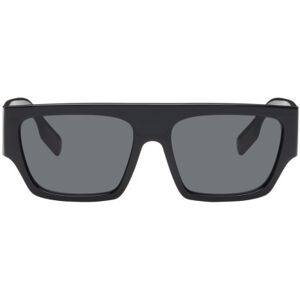 Burberry Black Square Sunglasses  - 300187 SHINY BLACK - Size: UNI - male