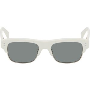 White Kenzo Paris Boke Flower Sunglasses  - WHITE/SMOKE - Size: UNI - male