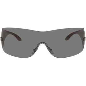 Versace Gunmetal Wraparound Sunglasses  - 100187 GUNMETAL - Size: UNI - male