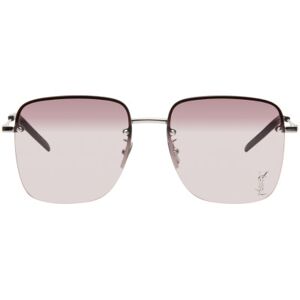 Saint Laurent Silver SL 312 M Sunglasses  - 011 Shiny Silver - Size: UNI - female