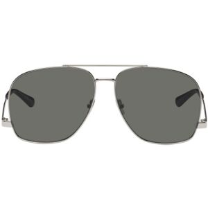Saint Laurent Silver SL 653 Leon Sunglasses  - SILVER-SILVER-GREY - Size: UNI - male