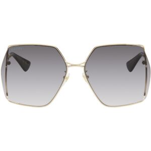 Gucci Gold Square Sunglasses  - 001 Gold - Size: UNI - female