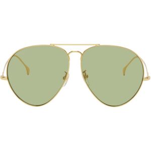 Gucci Gold Aviator Sunglasses  - GOLD-GOLD-GREEN - Size: UNI - male