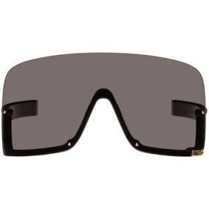 Gucci Black Shield Sunglasses  - BLACK-BLACK-GREY - Size: UNI - male