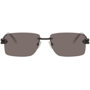 Bottega Veneta Silver Square Sunglasses  - SILVER-SILVER-GREY - Size: UNI - male