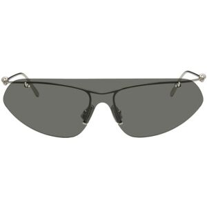 Bottega Veneta Silver Knot Shield Sunglasses  - SILVER-SILVER-GREY - Size: UNI - male