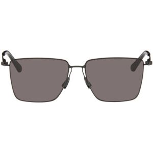 Bottega Veneta Black Ultrathin Rectangular Sunglasses  - BLACK-BLACK-GREY - Size: UNI - male