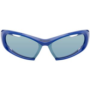 Balenciaga Blue Dynamo Rectangle Sunglasses  - BLUE-BLUE-BLUE - Size: UNI - male