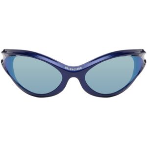 Balenciaga Blue Dynamo Round Sunglasses  - BLUE-BLUE-BLUE - Size: UNI - male