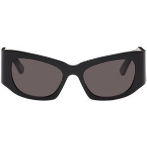 Balenciaga Black Rectangular Sunglasses  - BLACK-BLACK-GREY - Size: UNI - male