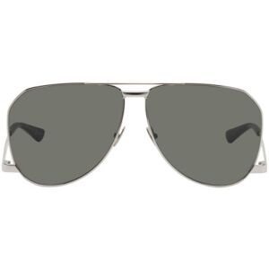 Saint Laurent Silver SL 690 Dust Sunglasses  - SILVER-SILVER-GREY - Size: UNI - male
