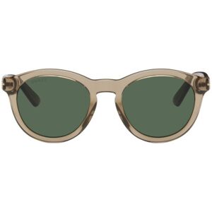 Gucci Brown Round-Frame Sunglasses  - BROWN-BROWN-GREEN - Size: UNI - male