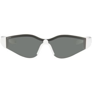 Gucci White Mask Sunglasses  - WHITE-WHITE-GREY - Size: UNI - male