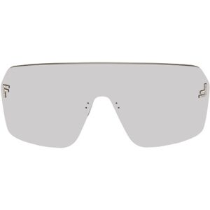 Fendi Gunmetal & Silver Fendi First Crystal Sunglasses  - SHINY PALLADIUM / SM - Size: UNI - male