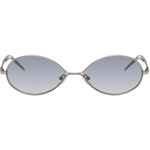 Song for the Mute SSENSE Exclusive Silver 'The Teardrop' Sunglasses  - Oxidized Silver - Size: UNI - female