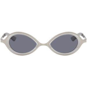 Song for the Mute SSENSE Exclusive Silver 'The Goggle' Sunglasses  - BRUSHED SILVER - Size: UNI - male