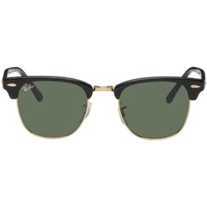 Ray-Ban Black & Gold Clubmaster Classic Sunglasses  - W0365 EBONY - Size: UNI - male