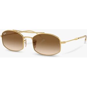 Ray-Ban RB3719 Unisex Oval Sunglasses, Arista Gold/Brown Gradient - Arista Gold/Brown Gradient - Male