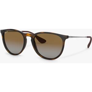 Ray-Ban RB4171 Women's Erika Polarised Oval Sunglasses - Tortoise/Brown Gradient - Female