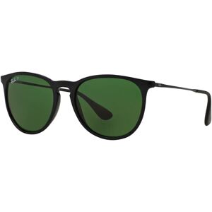 Ray-Ban RB4171 Women's Erika Polarised Oval Sunglasses - Black/Green - Female