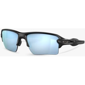 Oakley OO9188 Men's Flak 2.0 XL Prizmâ„¢ Polarised Rectangular Sunglasses - Matte Black/Deep Water - Male