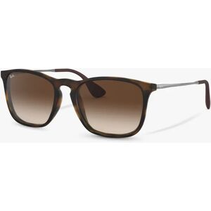 Ray-Ban RB4187 Chris Square Sunglasses - Tortoise/Brown Gradient - Male