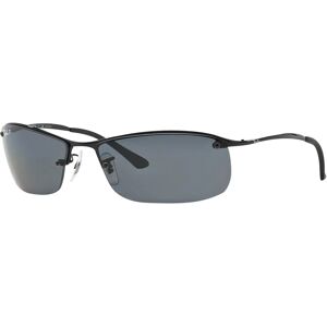 Ray-Ban RB3183 Polarised Rectangular Sunglasses - Black/Grey - Male