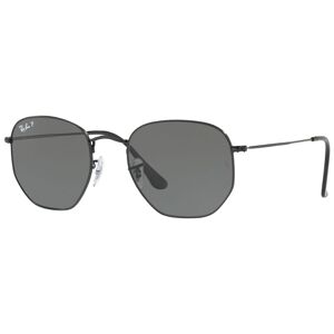 Ray-Ban RB3548N Polarised Hexagonal Flat Lens Sunglasses - Black/Grey - Male