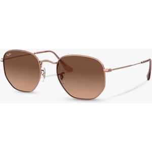 Ray-Ban RB3548N Unisex Hexagonal Sunglasses, Copper/Brown Gradient - Copper/Brown Gradient - Male