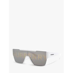 Burberry BE4291 Men's Rectangular Sunglasses - White/Silver - Male
