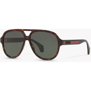 Gucci GG0463S Men's Aviator Sunglasses - Brown/Green - Male