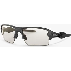 Oakley OO9188 Men's Flak 2.0 XL Rectangular Sunglasses, Grey/Clear - Grey/Clear - Male