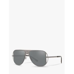 Versace VE2212 Men's Aviator Sunglasses - Silver/Grey - Male