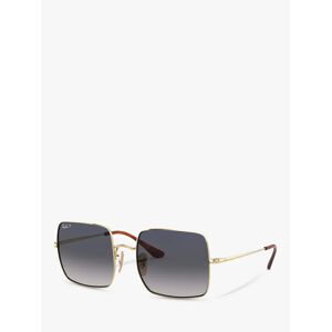 Ray-Ban RB1971 Women's Square Polarised Sunglasses, Gold - Gold - Female