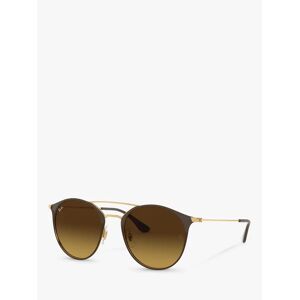 Ray-Ban RB3546 Unisex Round Sunglasses - Brown/Gold/Brown Gradient - Female