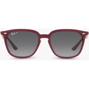 Ray-Ban RB4362 Unisex Polarised Square Sunglasses - Amaranth/Grey Gradient - Male