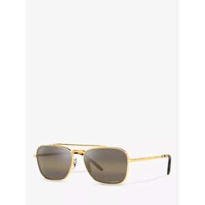 Ray-Ban RB3636 Unisex New Caravan Square Sunglasses, Legend Gold/Brown - Legend Gold/Brown - Female