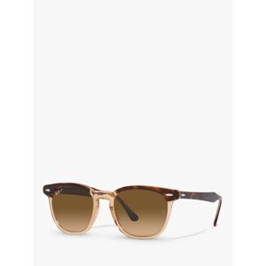 Ray-Ban RB2298 Unisex Polarised Hawkeye Sunglasses, Transparent Havana/Brown - Transparent Havana/Brown - Female