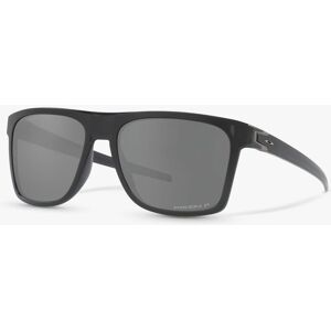 Oakley OO9100 Men's Leffingwell Prizm Polarised Rectangular Sunglasses, Matte Black Ink/Grey - Matte Black Ink/Grey - Male