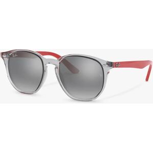 Ray-Ban Junior RJ9070S Oval Sunglasses - Transparent Grey/Mirror Grey - Female