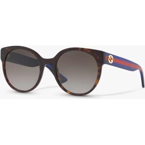 Gucci GG0035SN Women's Round Sunglasses, Brown/Blue/Grey Gradient - Brown/Blue/Grey Gradient - Female