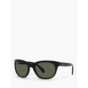 Ray-Ban RB4216 Women's Square Sunglasses, Black/Green - Black/Green - Female