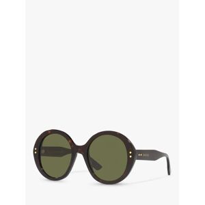 Gucci GG1081S Unisex Round Sunglasses, Tortoise/Green - Tortoise/Green - Female