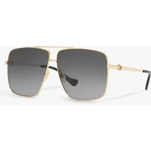 Gucci GG1087S Women's Aviator Sunglasses, Gold/Grey Gradient - Gold/Grey Gradient - Female