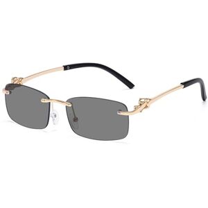 Generic Vintage Rimless Rectangle Sunglasses Women Retro Metal Small Square Sun Glasses Female Rectangular Sunglass For Men 875