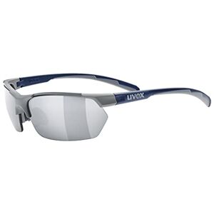 uvex Sportstyle 114 - Outdoor Glasses for Men and Women - Mirrored Lenses - incl. Interchangeable Lenses - Rhino Deep Space Matt/Silver - One Size