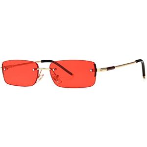 Penkee Rimless Sunglasses Candy Colors Tinted Small Rectangle Shades Uv400